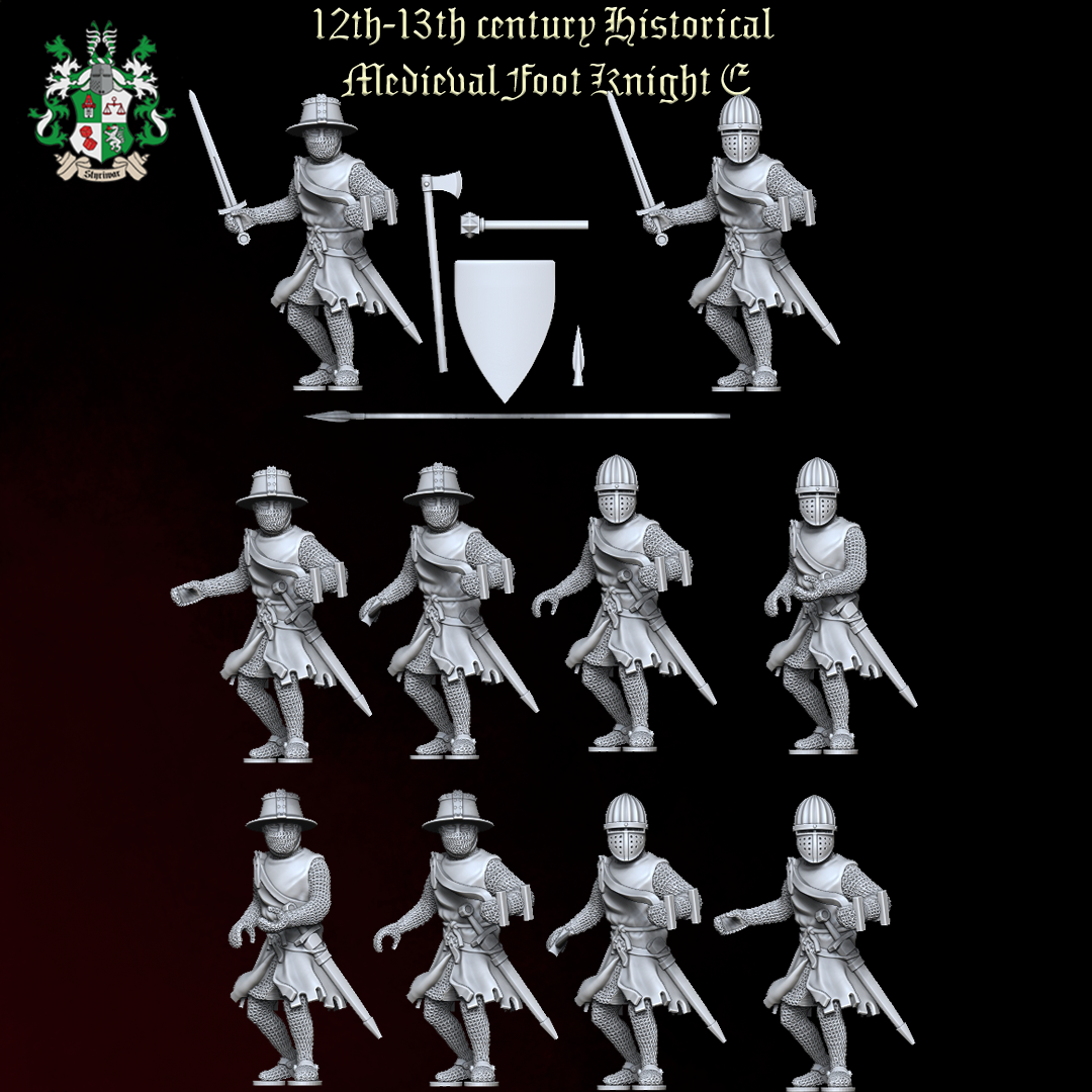 12th-13th century Historical Medieval Foot Knight F